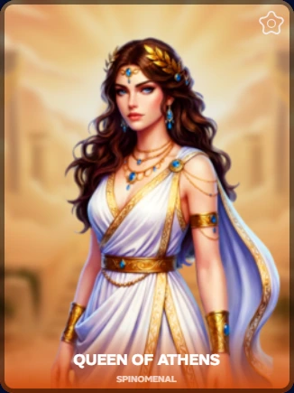 Queen of Athens slot by Spinomenal featuring a beautiful Greek goddess.