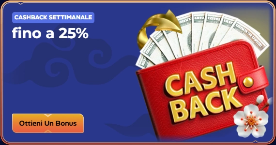 Manekispin Casino weekly cashback up to 25% promotional banner